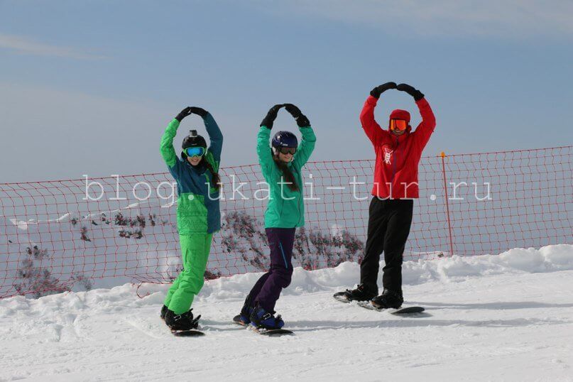 сноубордисты